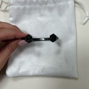 Kendra Scott Gunmetal Arden Cuff Bracelet in Black Drusy